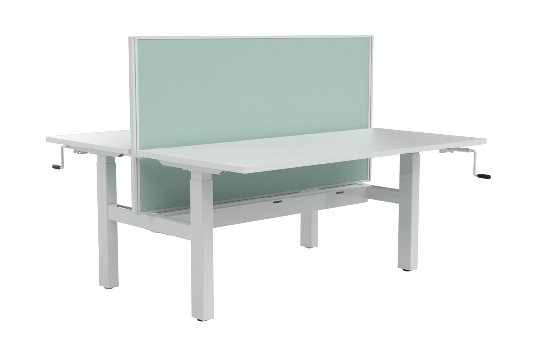 Agile Winder Height Adj Desk Double Sided with Studio 50 Screen